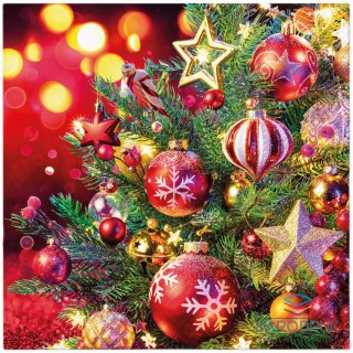 Paw Serwetki Lunch BN Baubles And Stars mix nadruk bibuła [mm:] 330x330 Paw (SDL239200)
