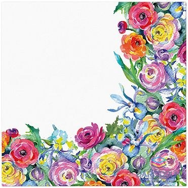 Paw Serwetki Painted Rose Cornerk mix nadruk papier Paw (SDC143300)