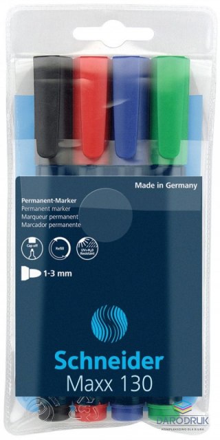 Schneider Marker permanentny Maxx 130 wkład mix 1-3mm okrągła końcówka Schneider (SR113094)