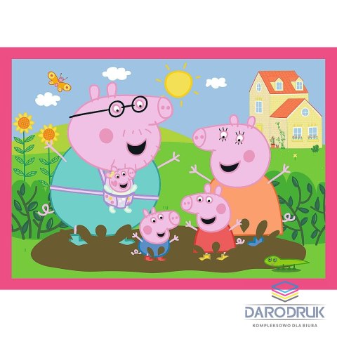 Trefl Puzzle Peppa uwielbia przygody 4w1 el. Trefl (34672)
