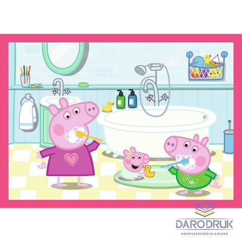 Trefl Puzzle Peppa uwielbia przygody 4w1 el. Trefl (34672)