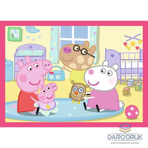 Trefl Puzzle Peppa uwielbia przygody 4w1 el. Trefl (34672)