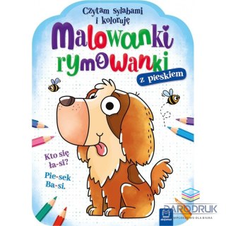 Aksjomat Książeczka edukacyjna Malowanki rymowanki z pieskiem. Czytam sylabami i koloruję Aksjomat