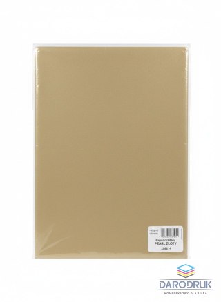 Galeria Papieru Papier ozdobny (wizytówkowy) A4 pearl złoty 135g Galeria Papieru (206214)