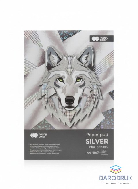 Happy Color Blok artystyczny silver A4 230g 10k Happy Color (HA 7840 2030-SL)