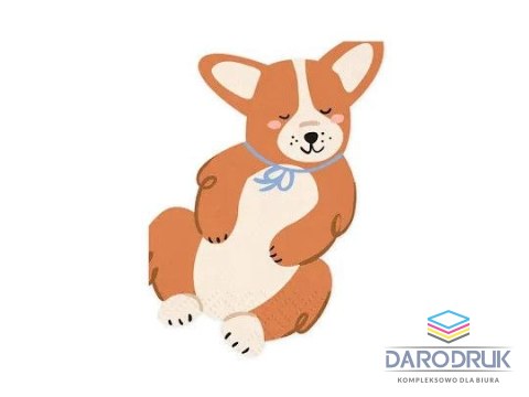 Partydeco Serwetki Corgi, 11x15 cm, mix mix papier [mm:] 110x150 Partydeco (SPK40)