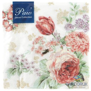 Paw Serwetki Lunch mix nadruk bibuła [mm:] 330x330 Paw (SDL090100)