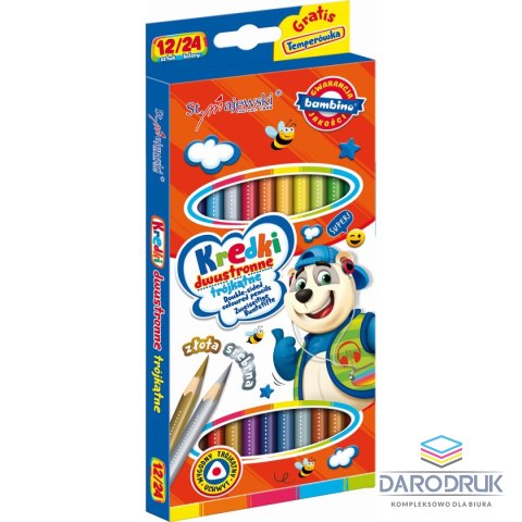 St.Majewski Kredki ołówkowe Bambino dwustronne 24 kol. St.Majewski (5903235004940)