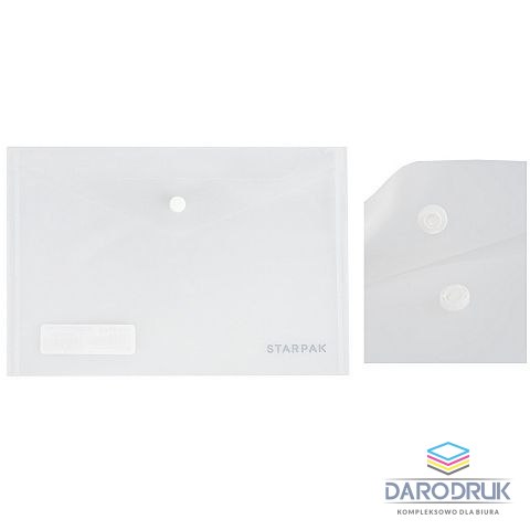 Starpak Teczka plastikowa na guzik Office A4 przezroczysty Starpak (391911)