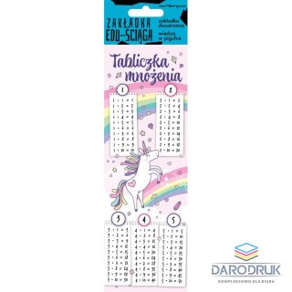Henry Zakładka do książki Ściąga tabkiczka mnożenia unicorn tęcza Henry (5905701482696)