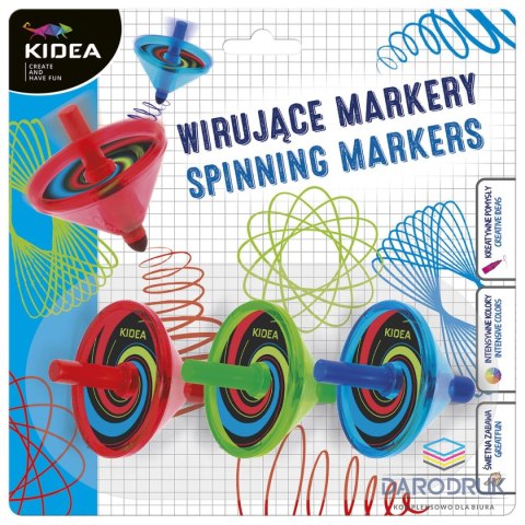 Kidea Flamaster Markery wirujące 3 kol. Kidea (WM3KA)