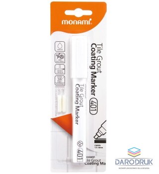 Monami Marker specjalistyczny Tile Grout Coating 401 wkład biały okrągła końcówka Monami (2080153502)