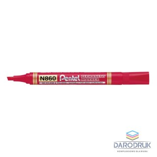 Pentel Marker permanentny wkład czerwony 1,2-4,5mm ścięta końcówka Pentel