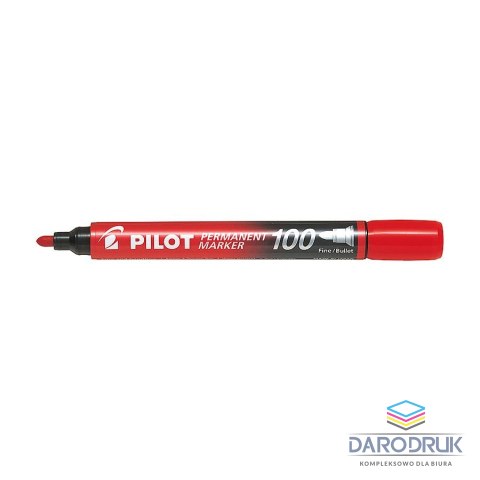 Pilot Marker permanentny wkład czerwony okrągła końcówka Pilot (SCA-100-R)