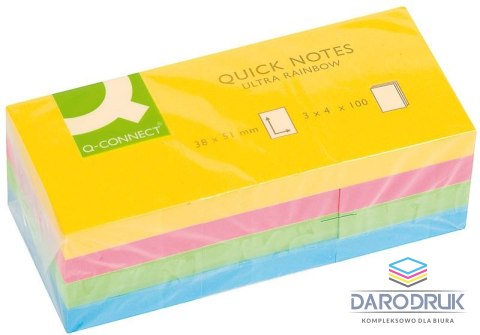 Q-Connect Notes samoprzylepny (karteczki) mix 100k [mm:] 38x51 Q-Connect (KF02516)