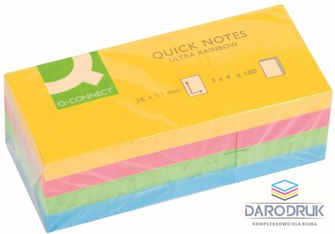 Q-Connect Notes samoprzylepny (karteczki) mix 100k [mm:] 38x51 Q-Connect (KF02516)