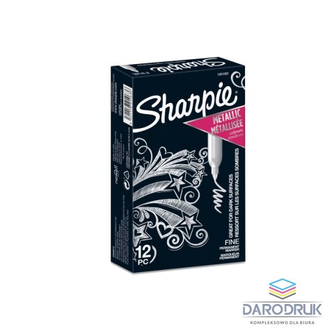 Sharpie Marker permanentny wkład srebrny 1,0mm okrągła końcówka Sharpie (1891063)