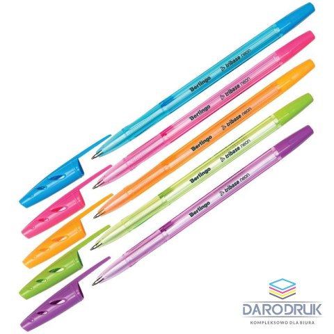Berlingo Długopis Tribase Neon kulkowy wkład niebieski 0,7mm Berlingo (265896)