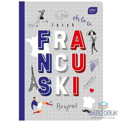 Interdruk Zeszyt tematyczny A5 j.francuski 60k. krata Interdruk (ZE60FRA)