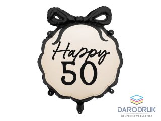 Partydeco Balon foliowy pastylka Happy 50 18cal Partydeco (FB266-50)