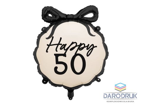 Partydeco Balon foliowy pastylka Happy 50 18cal Partydeco (FB266-50)