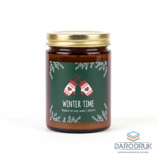 Pavoncella Świeczka ozdobna Smell me Winter Time 250 ml zielona Pavoncella (5906492907818)