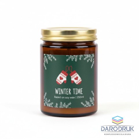 Pavoncella Świeczka ozdobna Smell me Winter Time 250 ml zielona Pavoncella (5906492907818)