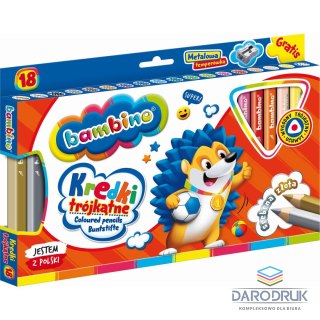 St.Majewski Kredki glinkowe BAMBINO 18 kol. St.Majewski (5903235003233)