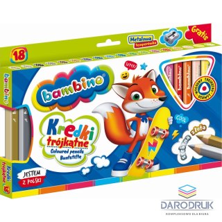 St.Majewski Kredki glinkowe BAMBINO 18 kol. St.Majewski (5903235003233)