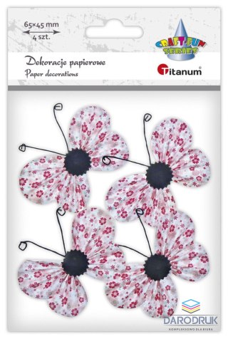 Titanum Ozdoba papierowa Craft-Fun Series motyle 3D Titanum (22YX0825-6A)