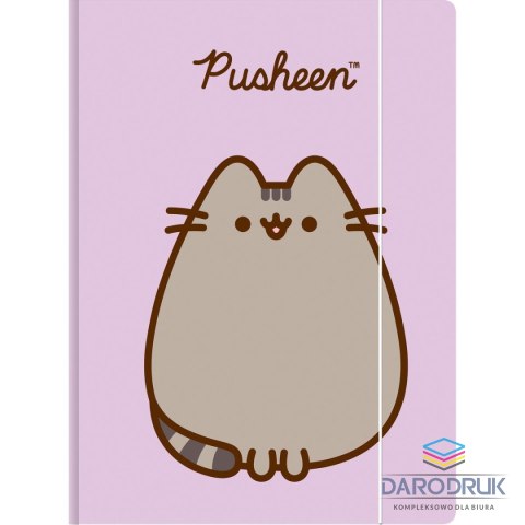 Unipap Teczka kartonowa na gumkę Pusheen A4 fioletowy 300g Unipap
