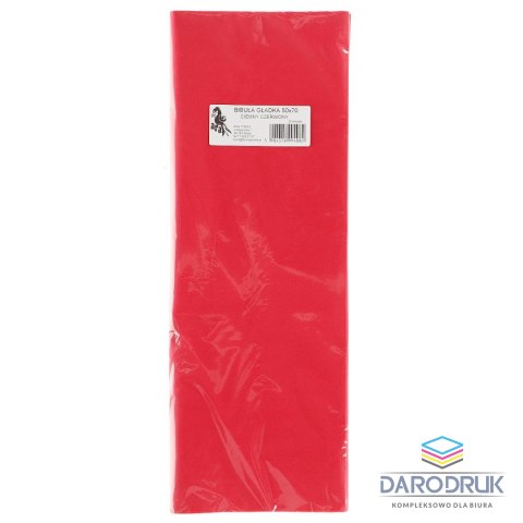 Bibuła gładka czewona gładka czerwona 700mm x 500mm (08)