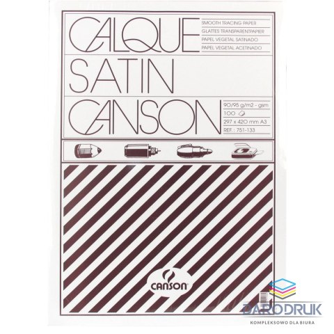 Canson Kalka kreślarska A3 przezroczysty 90g [mm:] 297x420 Canson (200751133)