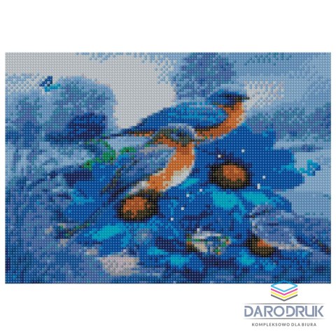 Flamingo Line Zestaw kreatywny Diamentowa mozaika 30x40cm Ptaszki Flamingo Line (TMW25273)