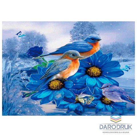 Flamingo Line Zestaw kreatywny Diamentowa mozaika 30x40cm Ptaszki Flamingo Line (TMW25273)