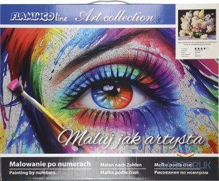Flamingo Line Zestaw kreatywny Malowanie po numerach 40x50cm Bukiet Flamingo Line (FSY222)