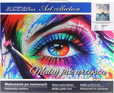 Flamingo Line Zestaw kreatywny Malowanie po numerach 40x50cm Pomost nad morzem Flamingo Line (fyh036)