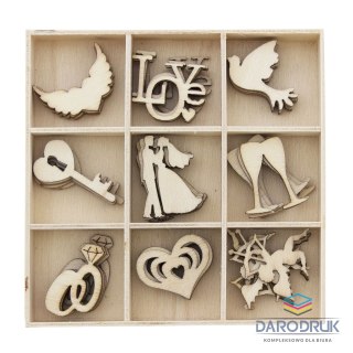 Galeria Papieru Pudełko na prezent ozdoby drewniane ślub Galeria Papieru (253002)