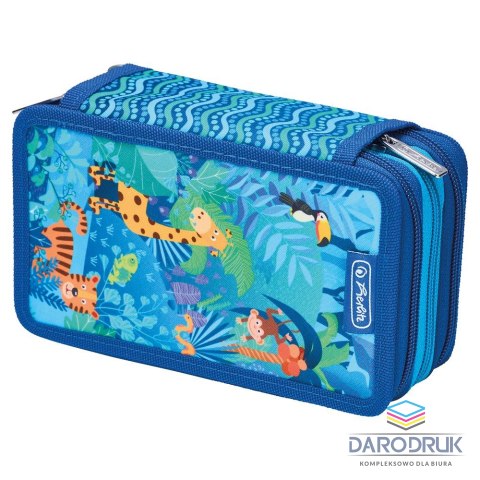 Herlitz Piórnik Potrójny Jungle safari 31 cz. Herlitz (400197094)