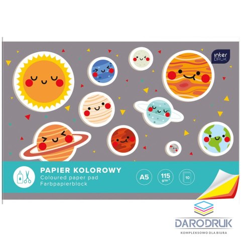 Interdruk Zeszyt papierów kolorowych A5 115g 10k Interdruk (ZEPKA5)