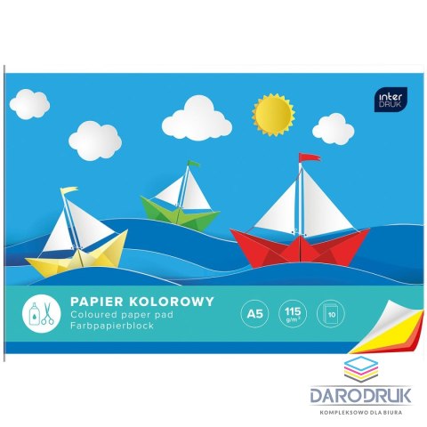 Interdruk Zeszyt papierów kolorowych A5 115g 10k Interdruk (ZEPKA5)
