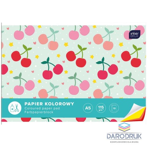 Interdruk Zeszyt papierów kolorowych A5 115g 10k Interdruk (ZEPKA5)