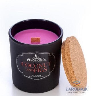 Pavoncella Świeczka ozdobna Classico Coconut and Figs czarna 135 g Pavoncella (5905711530066)
