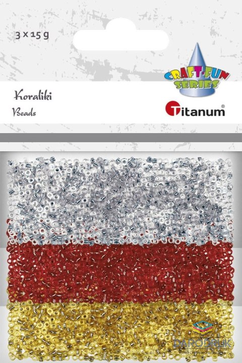 Titanum Koraliki kreatywne Craft-Fun Series 3 kolory Titanum