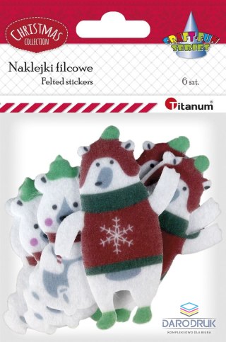 Titanum Naklejka (nalepka) Craft-Fun Series filcowe xmass niedźwiedzie polarne Titanum (4825)