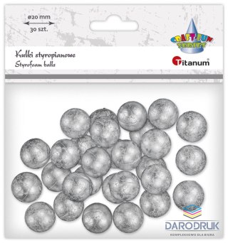 Titanum Ozdoba styropianowa Craft-Fun Series Srebrne kulki styropianowe Titanum