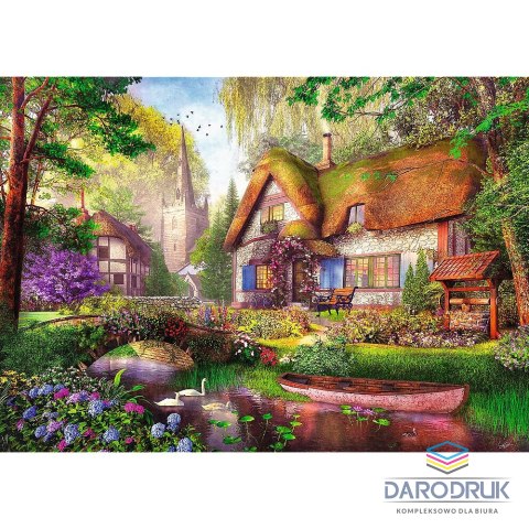 Trefl Puzzle Premium Plus Urocza chatka w lesie 1000 el. Trefl (10804)