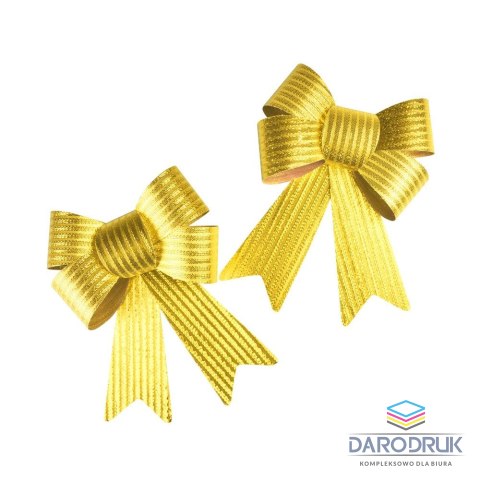 Arpex Kokarda błyszcząca w prążki złota 2szt., 16cm Arpex (BN5502ZLO-0660)