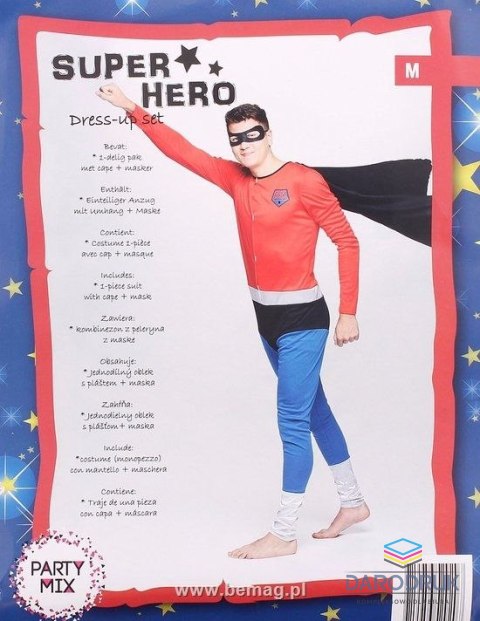 Bemag Kostium dla dorosłych, superbohater rozmiar L Bemag