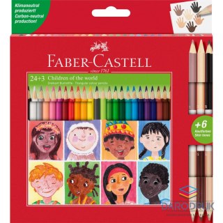 Faber Castell Kredki ołówkowe Children of the world 24+3 kol. Faber Castell (511515 FC)